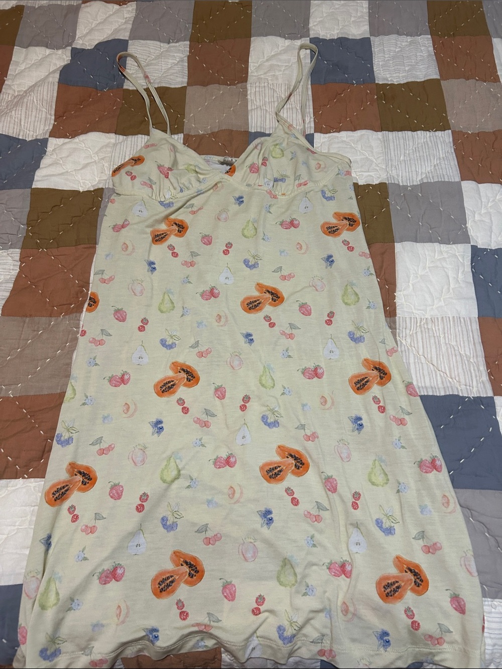 Djerf Avenue Fruit Print Slip Dress